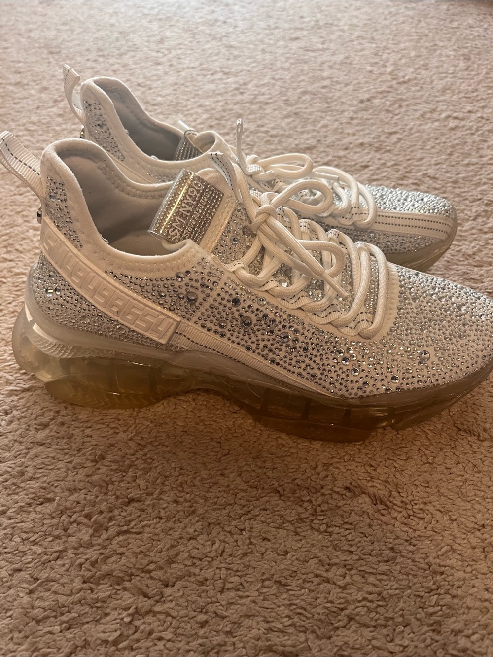 Steve Madden - White Crystal Sneakers - Picture 10 of 12